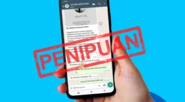 modus penipuan melalui permintaan untuk mengklik sebuah file undangan pernikahan berformat APK di WhatsApp (WA). (Dok. Bank BRI)