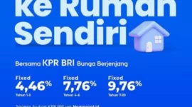BRI menawarkan promo Kredit Pemilikan Rumah (KPR) dengan suku bunga yang menarik. (Dok. Bank BRI) 
