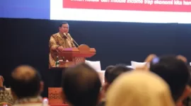 Ketua Umum Partai Gerindra Prabowo Subianto dalam acara strategi transformasi bangsa menuju Indonesia emas 2045. (Dok. Tim Media Prabowo Subianto)
